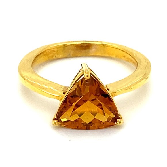 Certified Orange Tourmaline 2.75ct Solid 18K Ring - Picture 1 of 7